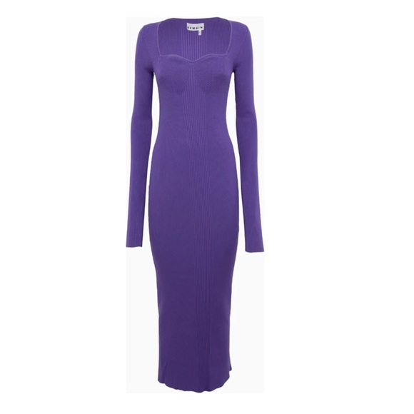 REMAIN Birger Christensen Remain Dense Curved ribbed Dress - Picture 3 of 13